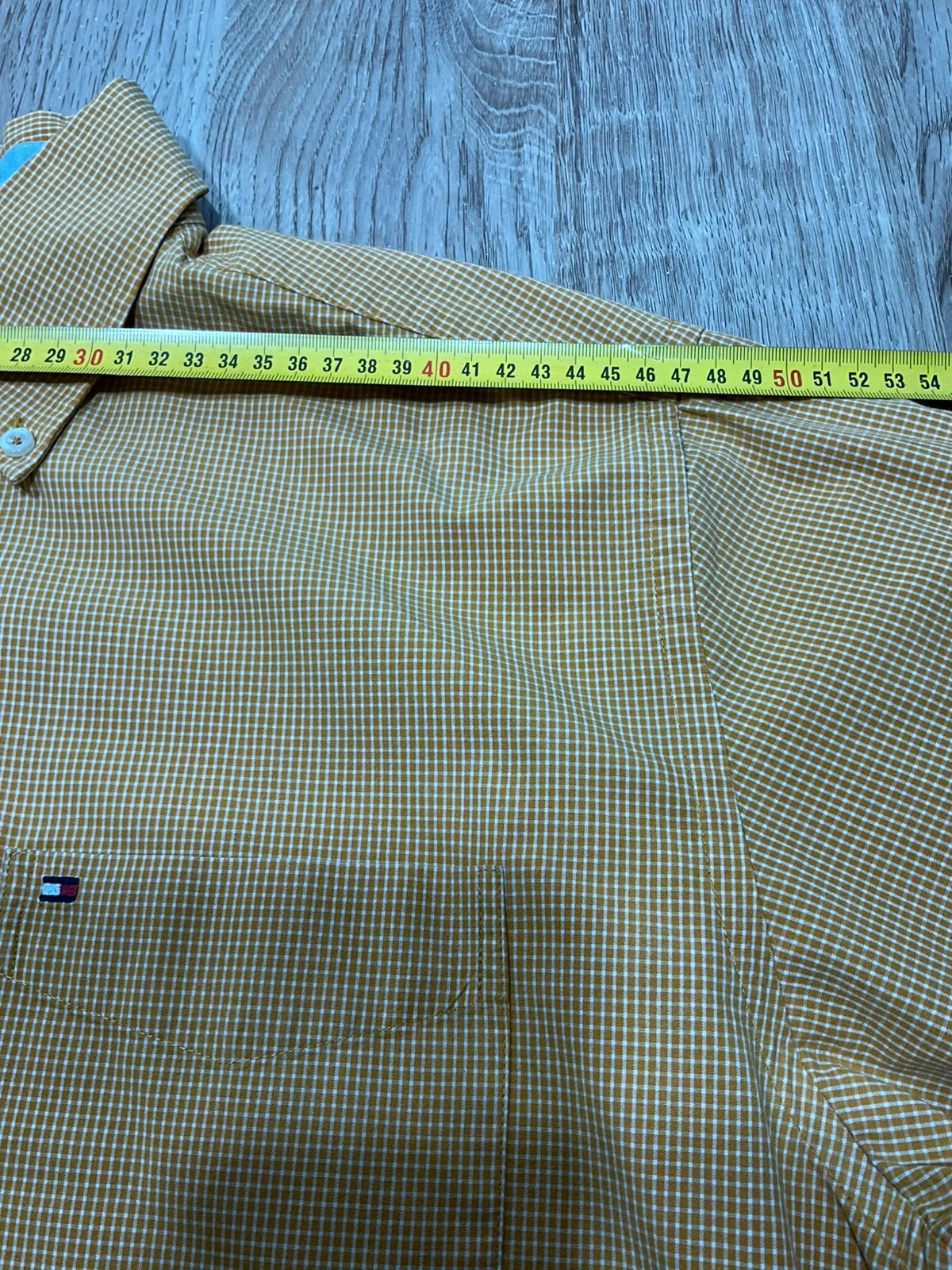 Chemise Tommy Hilfiger S Vichy 100% Coton Jaune Moutarde – photo 12
